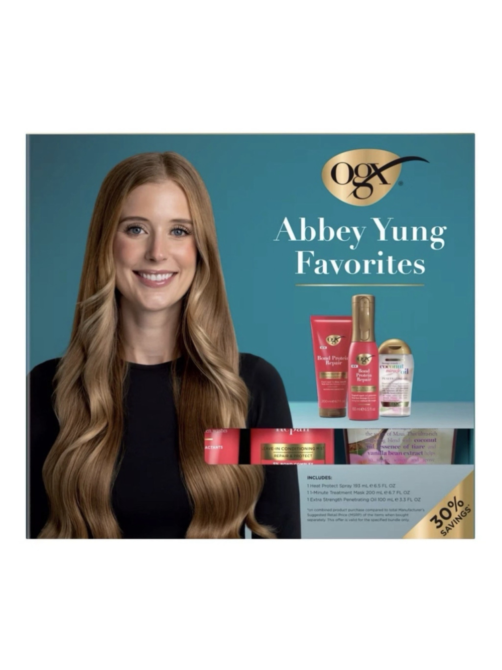 Abbey Yung Favorites OGX Hair FULL Size Spray, Mask & Oil Treatment Sets NIB X 2 - Picture 2 of 10